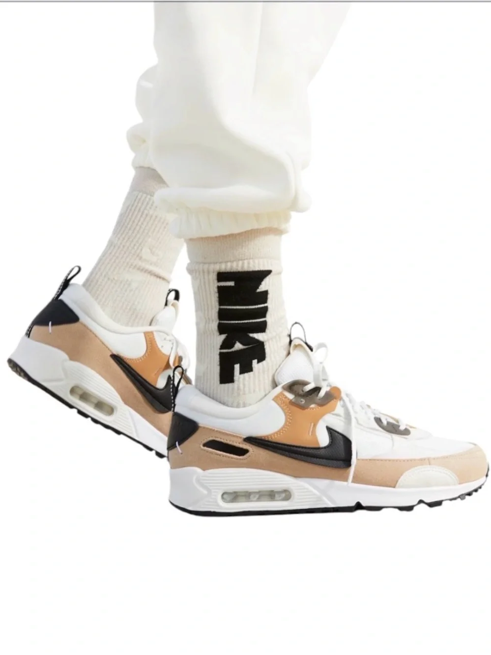 Nike Women’s Air Max 90 Futura sneakers in tan and phantom colorway